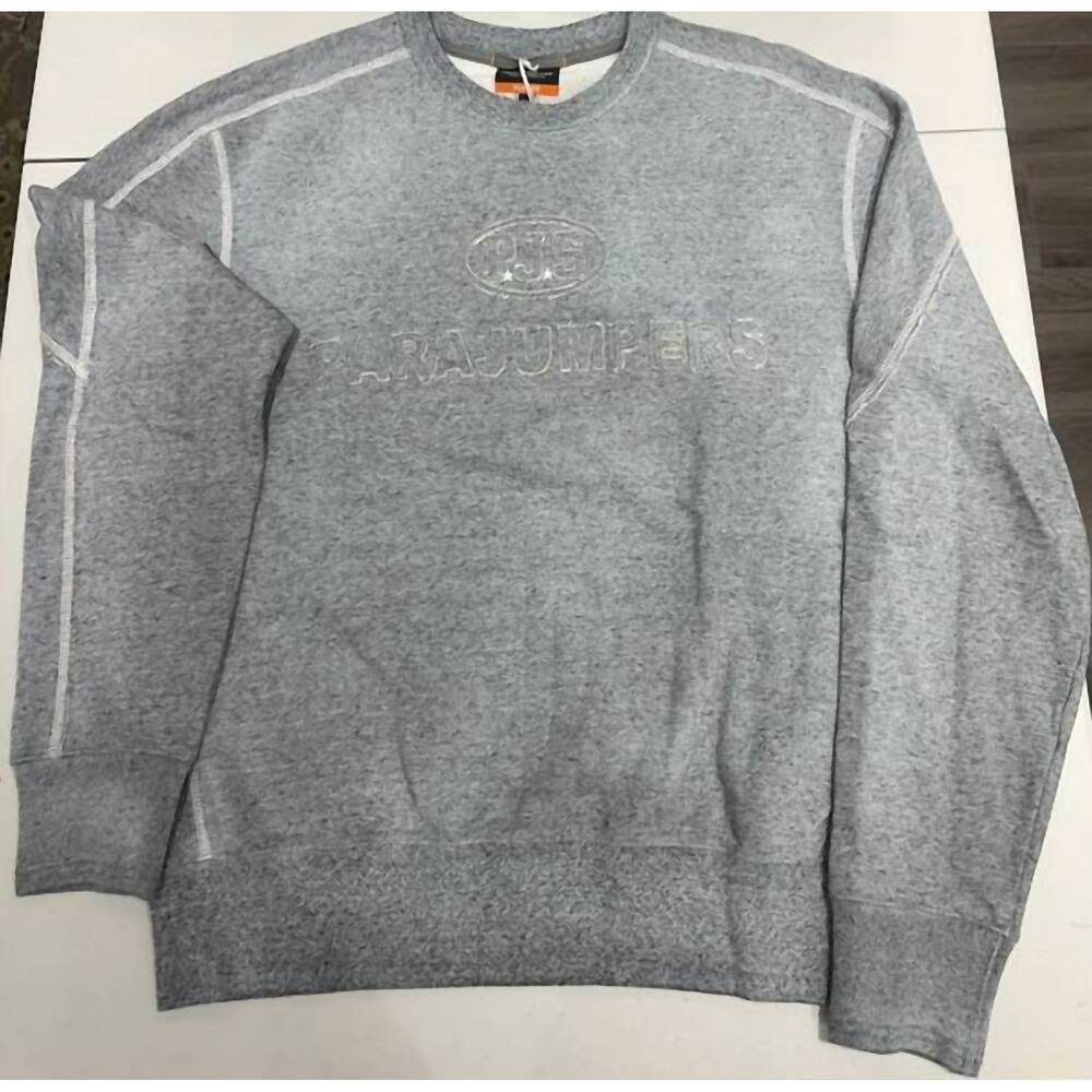 NEW PARAJUMPERS men's osmund sweatshirt in grey